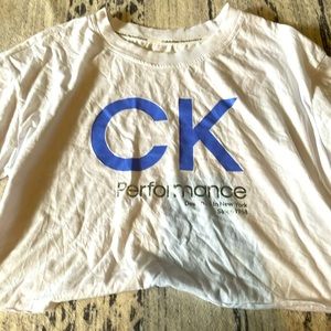 Calvin white crop top size M NWT